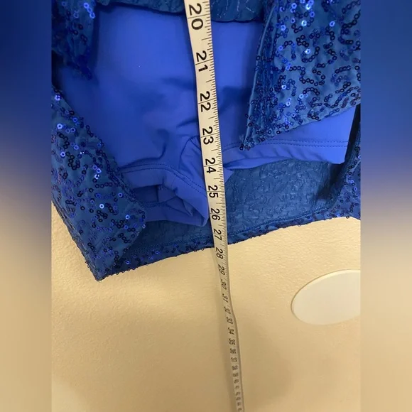 calvin klein blue lace dress Blue One Shoulder Sequins Appliques Flower Straps Sheath Homecoming Dr –  Dreamdressy main image 1